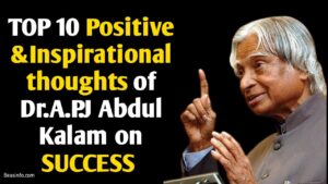 TOP 10 Positive &Inspirational thoughts of  Dr.A.P.J Abdul Kalam on 'Success'